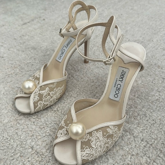 Jimmy Choo Sacora 85 Lace Size 37 - Picture 3 of 11